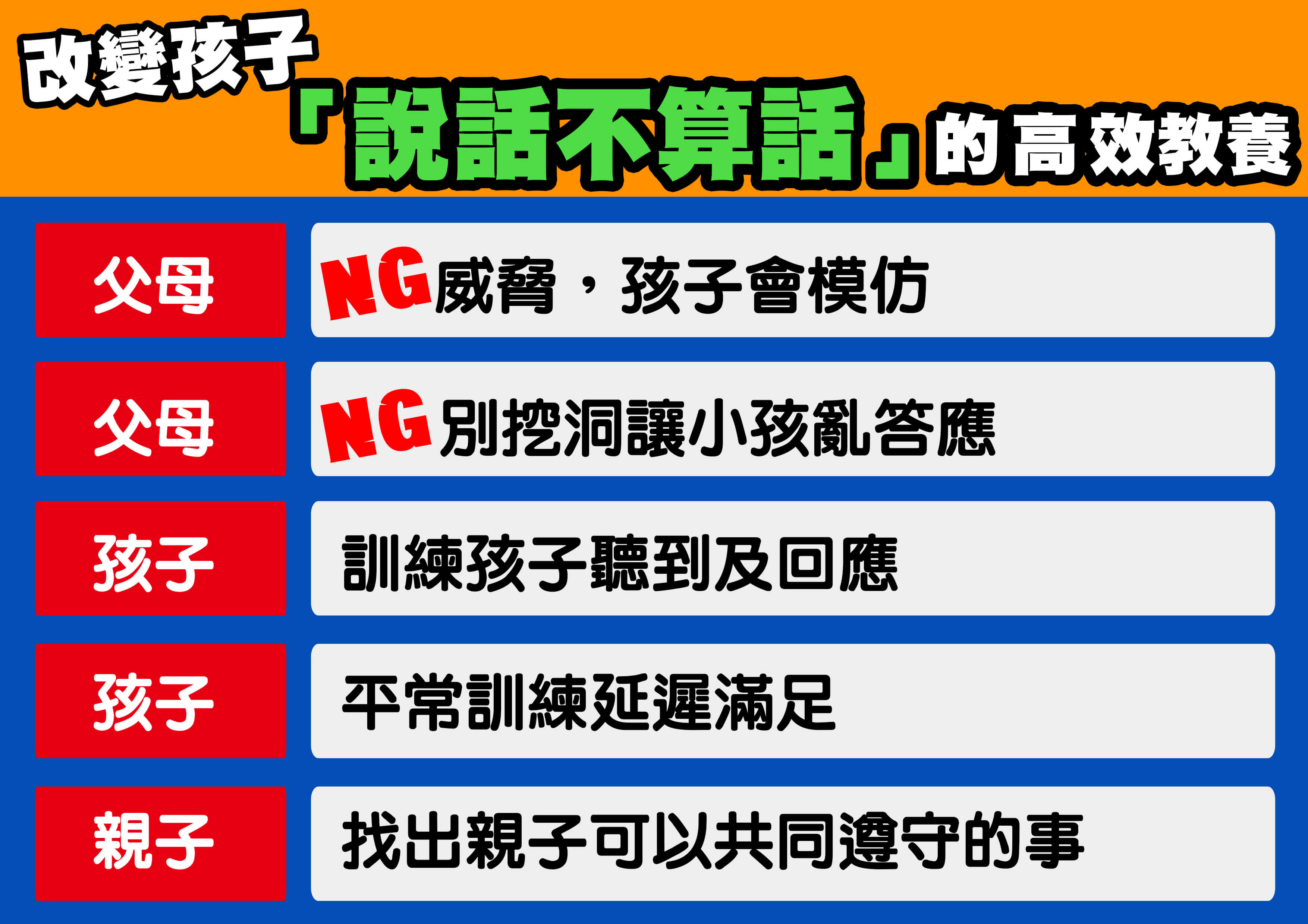 改變孩子說話不算話、愛耍賴的高效教養