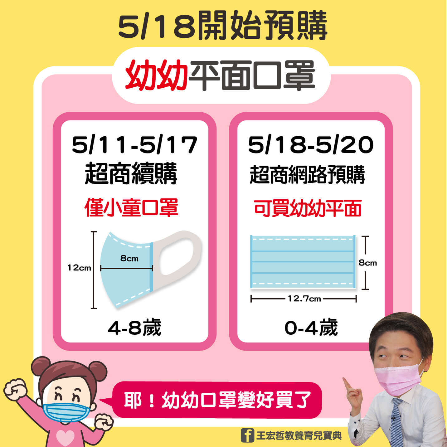 5 18開始預購 幼幼口罩超商網路也可買 天才領袖