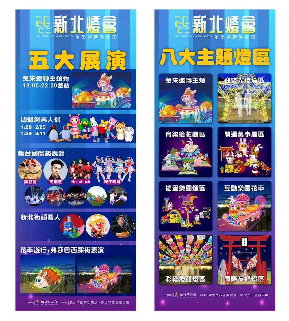 2023新北燈會 展演與燈區